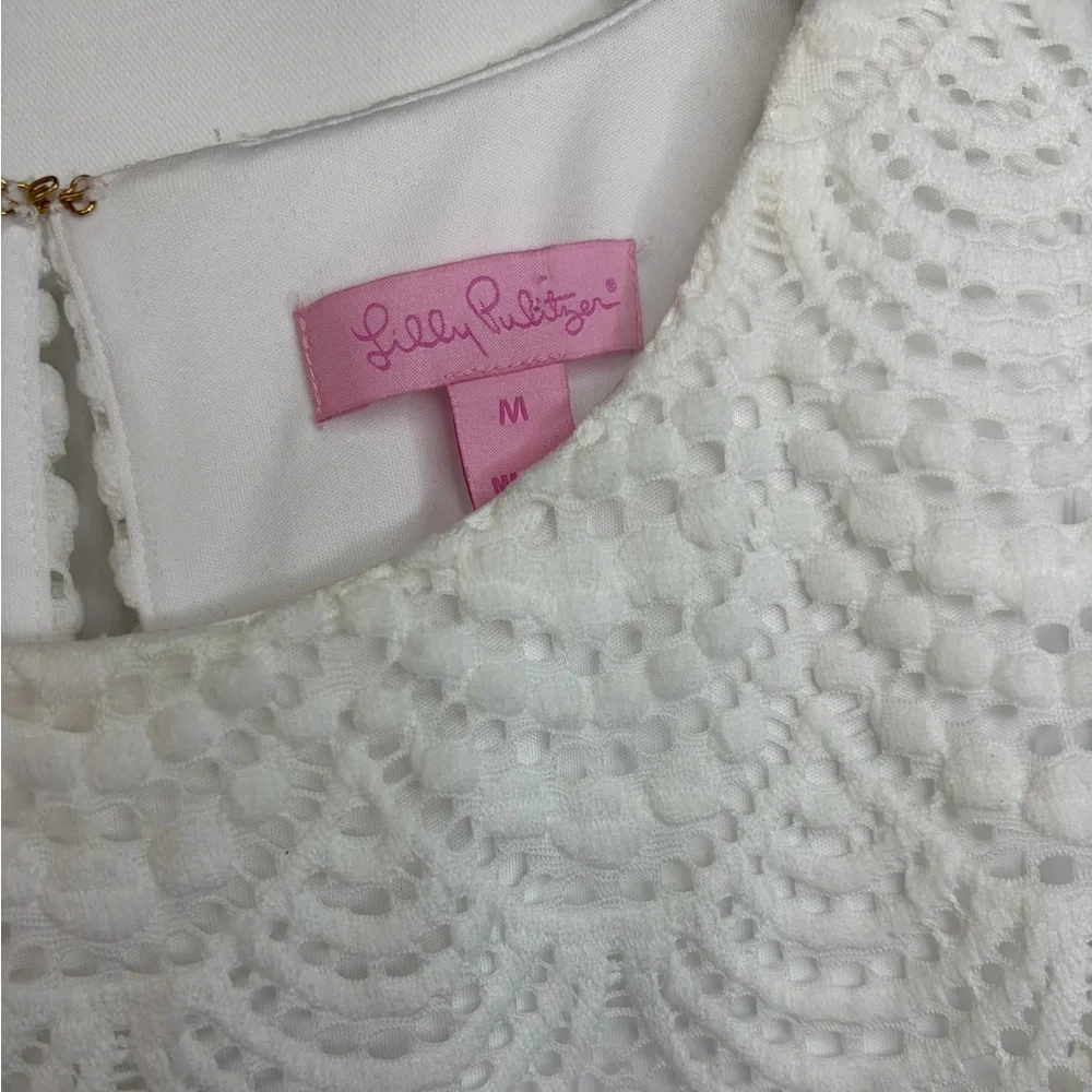 Lilly Pulitzer Somerset lace‎ cold shoulder Dress size medium